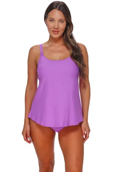 Sunsets Escape Jenna Tankini Swimsuit Top In Purple
