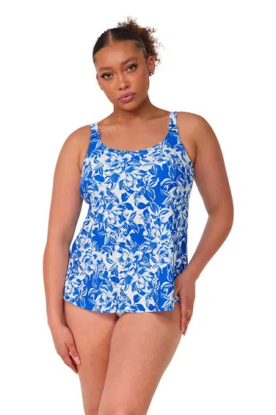 Sunsets Escape Jenna Tankini Swimsuit Top In Blue