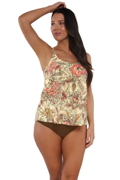Sunsets Escape Jenna Tankini Swimsuit Top In Island Spice