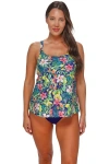 Sunsets Escape Jenna Tankini Swimsuit Top In Multi