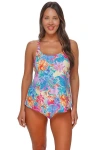 Sunsets Escape Jenna Tankini Swimsuit Top In Pink