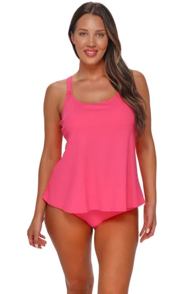Sunsets Escape Jenna Tankini Swimsuit Top In Pink