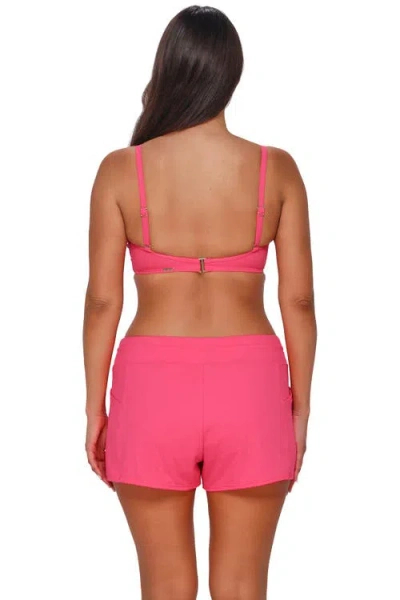 Sunsets Escape Laguna Swim Short Bottoms In Pink
