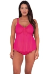 Sunsets Escape Marin Tankini In Begonia Sandbar Rib