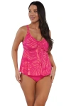 Sunsets Escape Marin Tankini Swimsuit Top In Blushing Palms Sandbar Rib