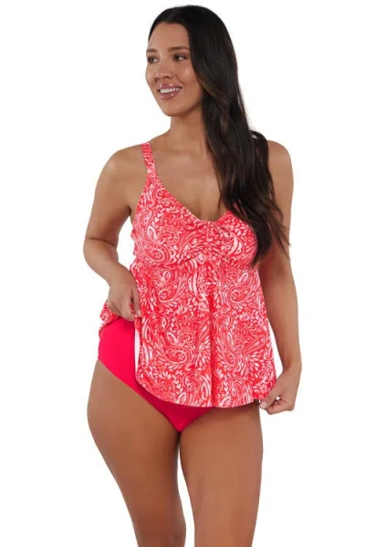Sunsets Escape Marin Tankini Swimsuit Top In Majorca