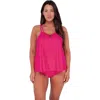 Sunsets Escape Sadie Tankini In Begonia Sandbar Rib