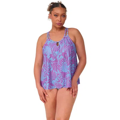 Sunsets Escape Sadie Tankini Swimsuit Top In Blue