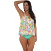 Sunsets Escape Sadie Tankini Swimsuit Top In Botanical Bliss Sandbar Rib
