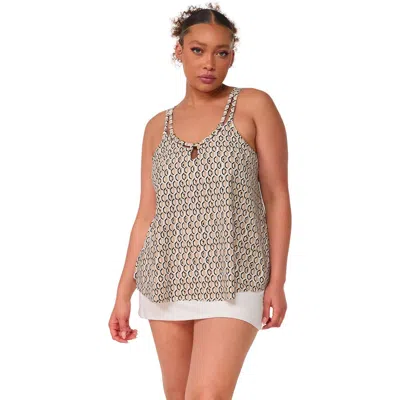Sunsets Escape Sadie Tankini Swimsuit Top In Multi