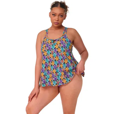 Sunsets Escape Sadie Tankini Swimsuit Top In Multi