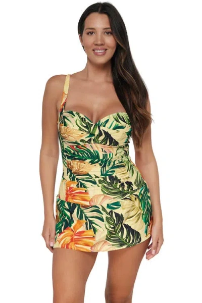 Sunsets Escape Sienna Swim Dress In Green
