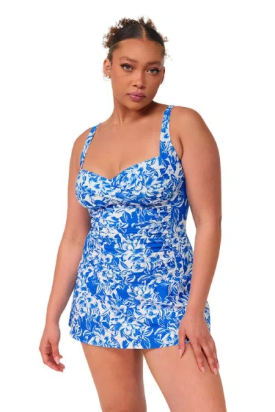 Sunsets Escape Sienna Swim Dress In Blue