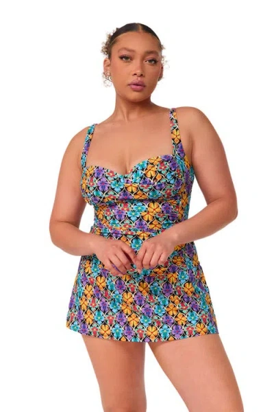 Sunsets Escape Sienna Swim Dress In Multi