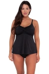 Sunsets Escape Tori Tankini In Black Seagrass Texture