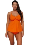 Sunsets Escape Tori Tankini Swimsuit Top In Orange