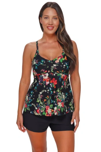 Sunsets Escape Tori Tankini Swimsuit Top In Multi