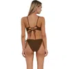 Sunsets Everlee Tie Side Bikini Swim Bottoms In Tiki Brown