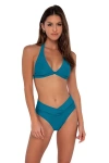 Sunsets Faith Halter Top In Avalon Teal