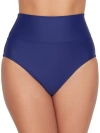 Sunsets Fold-over High-waist Bikini Bottom In Indigo