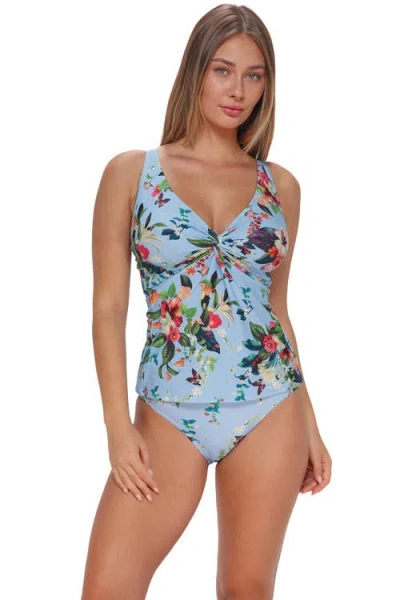 Sunsets Forever Tankini Swimsuit Top In Blue