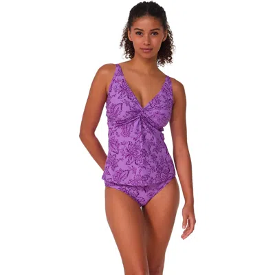 Sunsets Forever Tankini Swimsuit Top In Purple