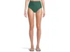 Sunsets Hannah Bikini Bottom Women's Green High-waisted Swimwear Buu481 In Green