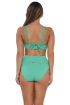 Sunsets Hannah High Waist Bikini Swim Bottoms In Aqua Mist Sandbar Rib