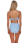 Sunsets Hannah High Waist Bikini Swim Bottoms In Blue