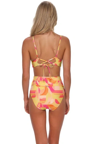 Sunsets Hannah High Waist Bikini Swim Bottoms In Multi