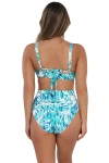 Sunsets Hannah High Waist Bikini Swim Bottoms In Sea Breeze Sandbar Rib