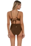 Sunsets Hannah High Waist Bikini Swim Bottoms In Tiki Brown