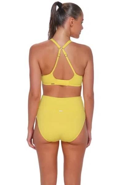 Sunsets Hannah High Waist Bikini Swim Bottoms In Yellow