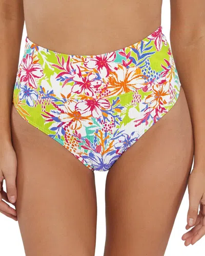 Sunsets Hannah High Waist Bottom In Botan-botanical Bliss Sandbar