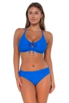 Sunsets Kauai Keyhole Bikini Swimsuit Top In Electric Blue