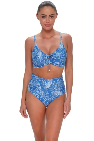 Sunsets Kauai Keyhole Bikini Swimsuit Top In Blue