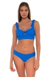Sunsets Lily Top In Electric Blue