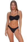 Sunsets Loretta Bandeau Bikini Swimsuit Top In Black