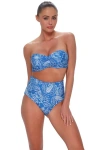 Sunsets Loretta Bandeau Bikini Swimsuit Top In Blue