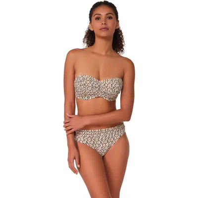 Sunsets Loretta Bandeau Bikini Swimsuit Top In Brown