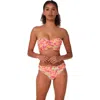 Sunsets Loretta Bandeau Bikini Swimsuit Top In Pink