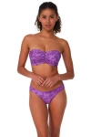 Sunsets Loretta Bandeau Bikini Swimsuit Top In Purple