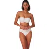 Sunsets Loretta Bandeau Bikini Swimsuit Top In White