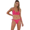 Sunsets Lyla Bralette Bikini Swimsuit Top In Blushing Palms Sandbar Rib
