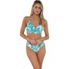 Sunsets Lyla Bralette Bikini Swimsuit Top In Sea Breeze Sandbar Rib