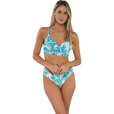 Sunsets Lyla Bralette Bikini Swimsuit Top In Sea Breeze Sandbar Rib