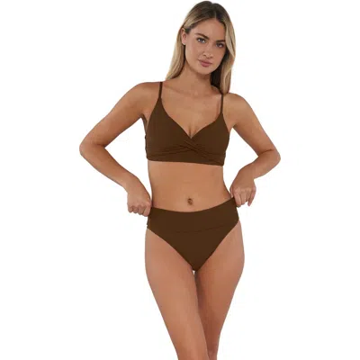 Sunsets Lyla Bralette Bikini Swimsuit Top In Tiki Brown