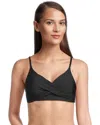 Sunsets Lyla Bralette Top Women's Black Stretch Tie Back Swimwear Buu275 In Black