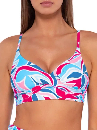 Sunsets Lyla Wrap Bralette Bikini Top In Making Waves