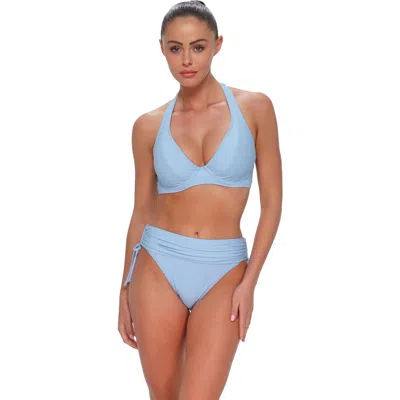 Sunsets Muse Halter Bikini Swimsuit Top In Blue